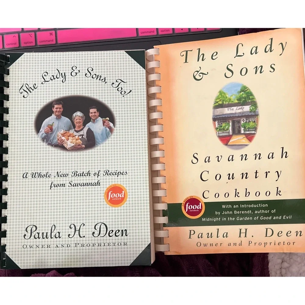 Vintage Paula Deen Boxed Set of 2 Lady & Sons Cookbooks #9065
